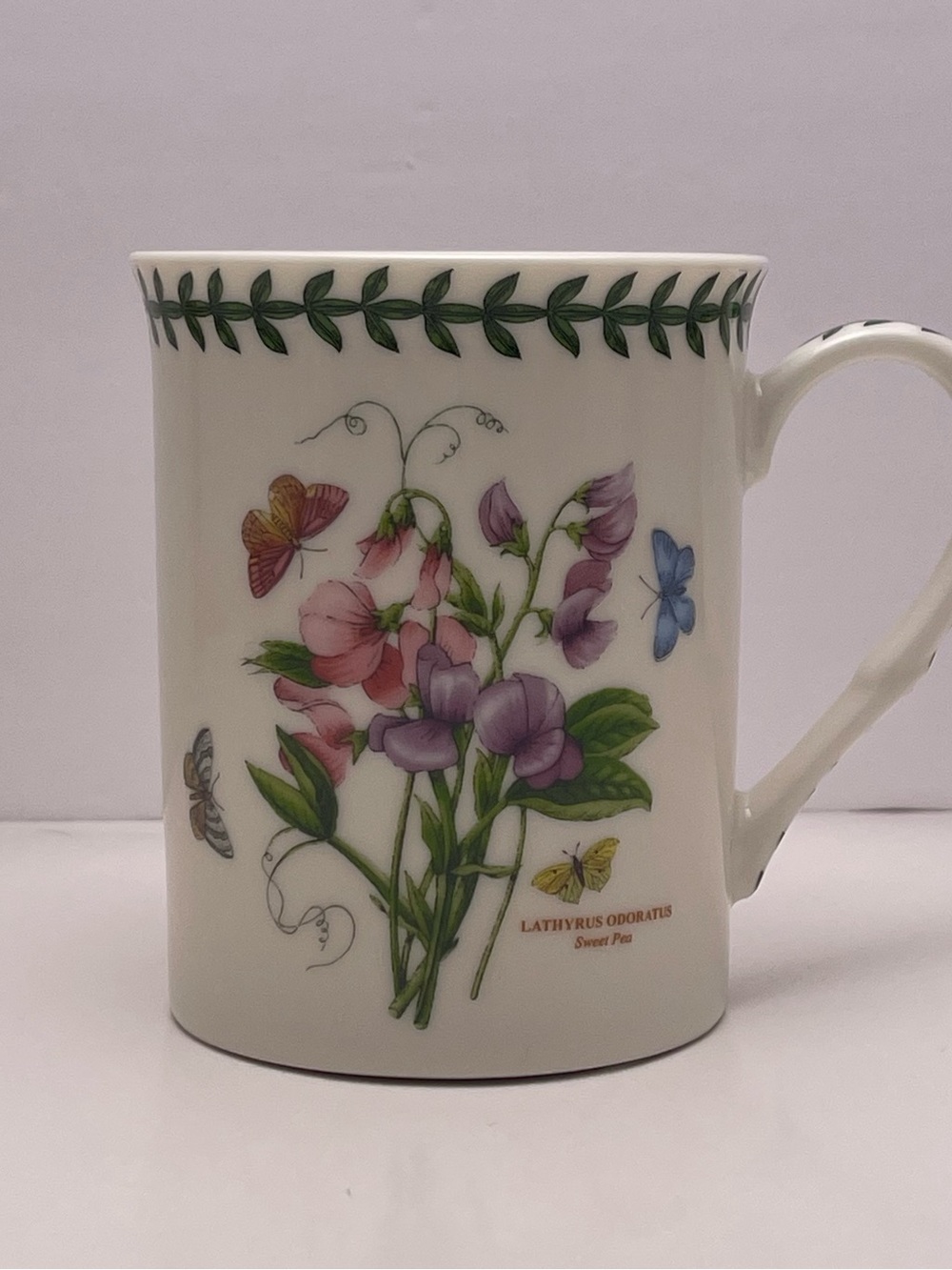 Portmeirion Botanic Garden Sweet Pea Lathyrus Odoratus Coffee Mug Butterfly